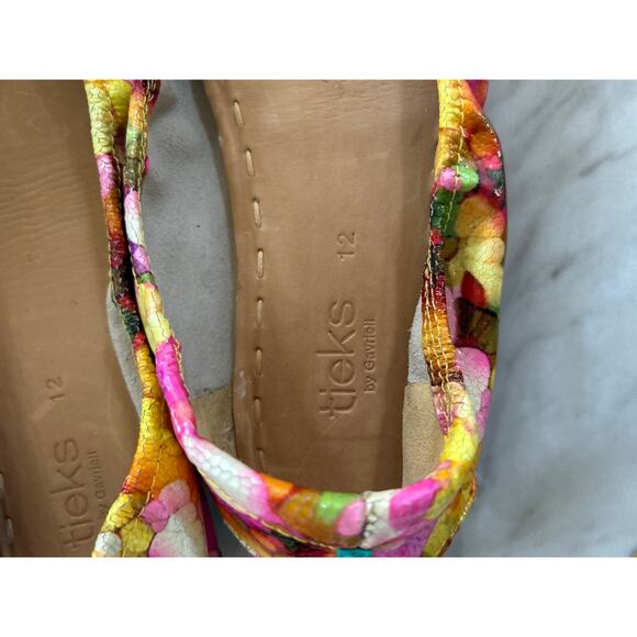 Tieks by Gavrieli Aquarella Pink & Orange Watercolor Floral Ballet Flat - Picture 4 of 8